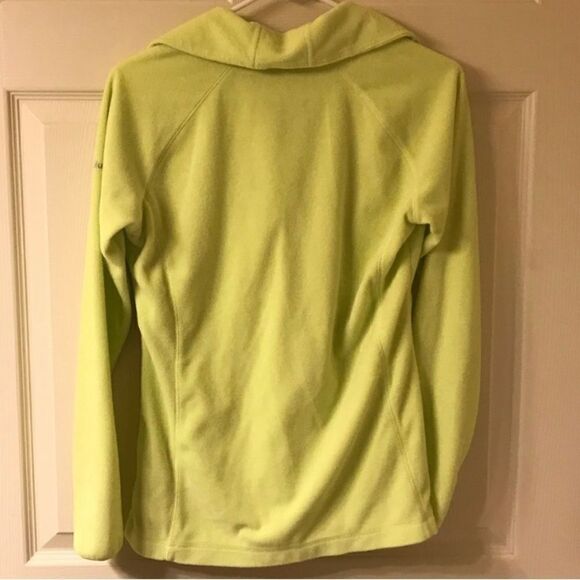 Columbia Women’s Lime Green Fleece 1/4 Zip Pullover Sweater - Picture 2 of 8